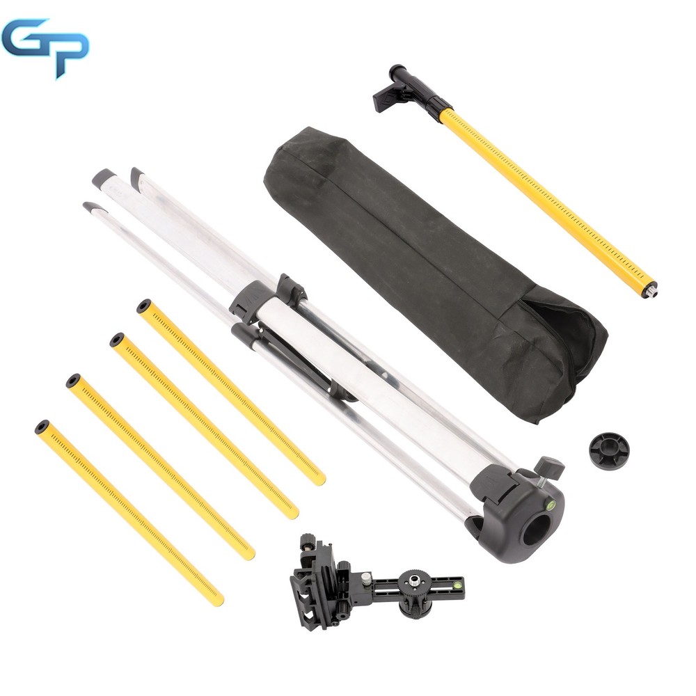 Laser Pole 12 Ft./3.7M Laser Level Pole With Tripod Adjustable Telescoping