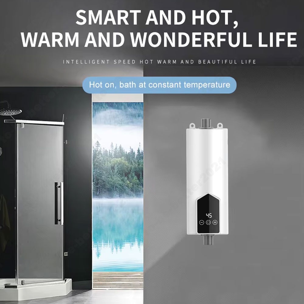 3500W Intelligent Electric Instant Shower Heater Water Kit For Bathroom Kitchen
