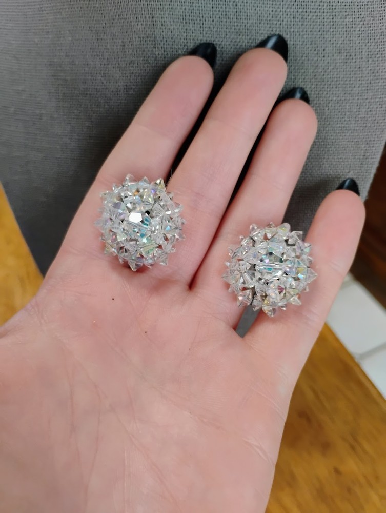 Sparkly clip on earrings