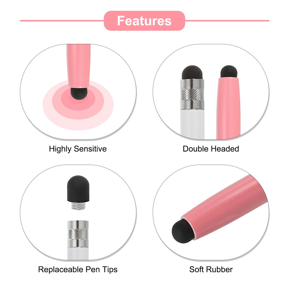 Stylus Pens for Touch Screens for Universal Touch Devices, Gradient Pink