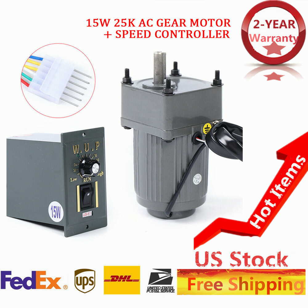 110V 15W 25K gear motor electric variable speed Reduction controller Reversible