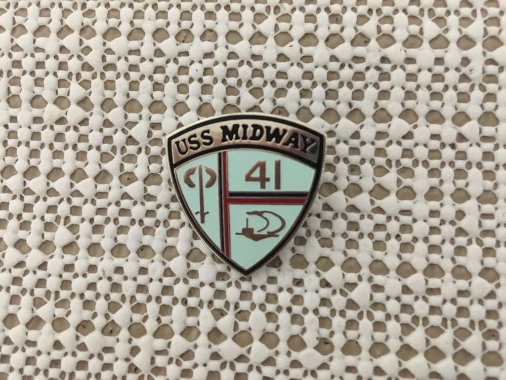US NAVY USS MIDWAY HAT PIN