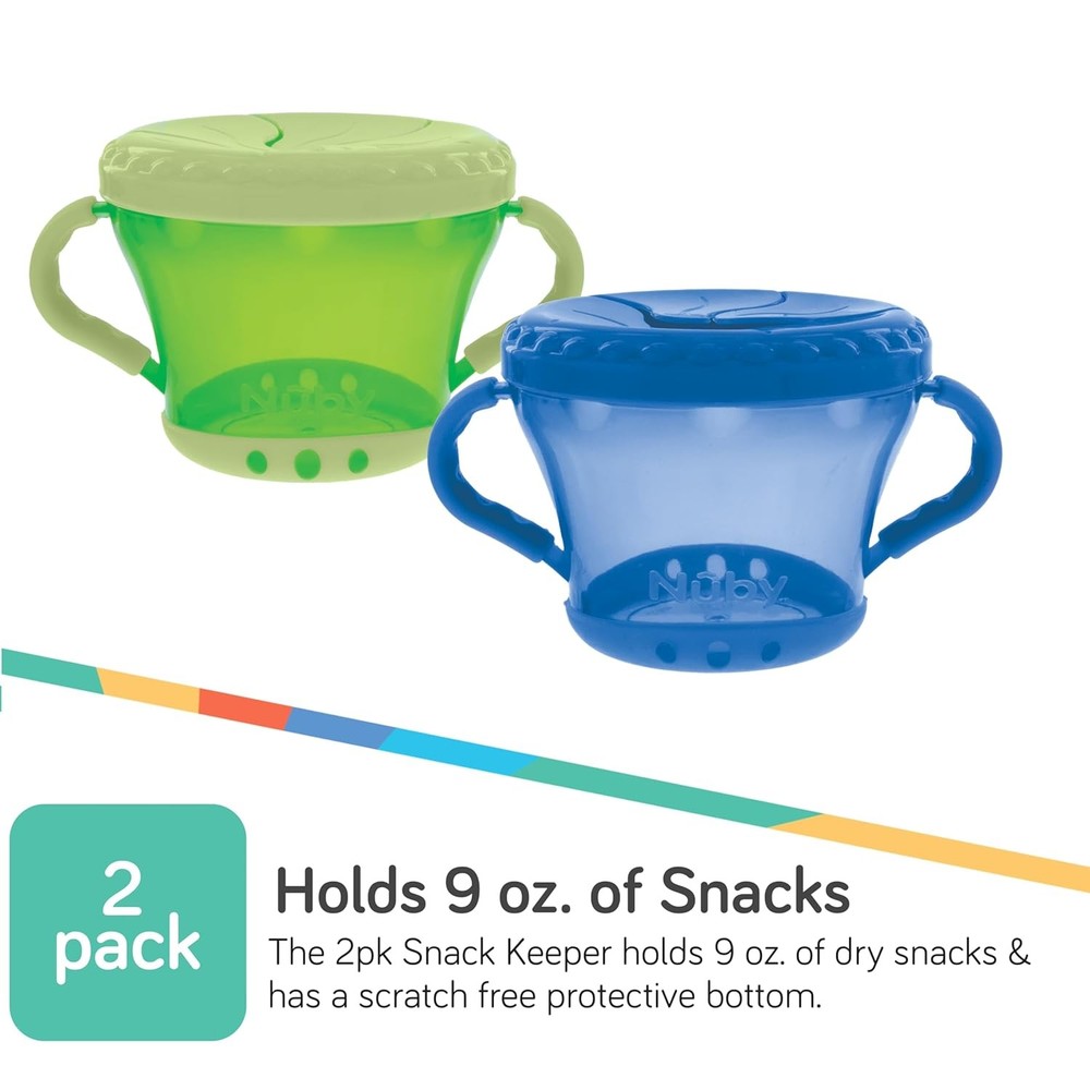 2-Pack Snack Keepers, Blue and Green