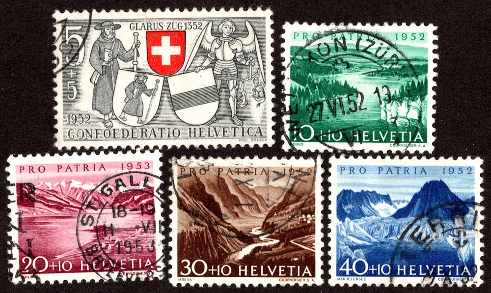Switzerland Scott B212-B216 Used.