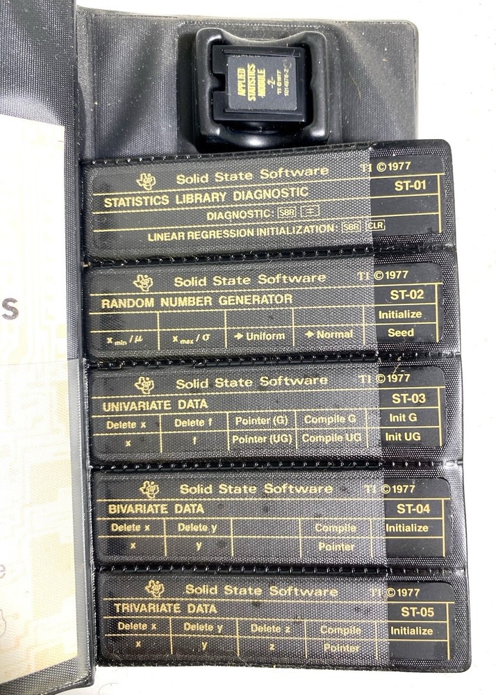 Texas Instruments Programmable TI 58/59 Applied Statistics Module 2 w/16 Modules