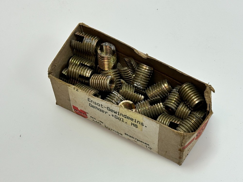 Wurth Tools 20pc+ Germany 0660 302 080 Self-Cutting Thread Inserts M8