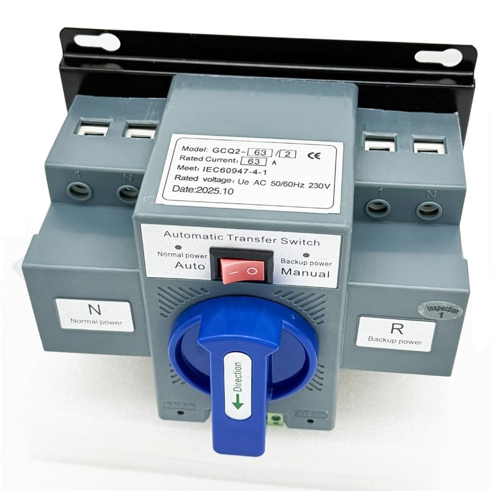 AC220V 63A 2P Automatic Transfer Switch Solar ATS Generator Dual Power Change...