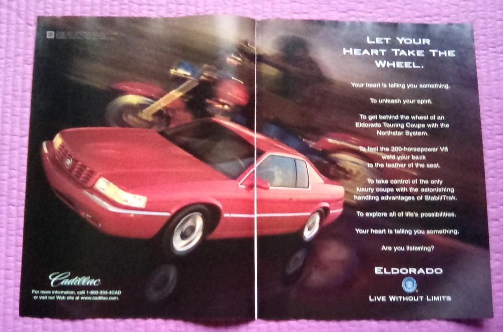 1997 Cadillac Eldorado 2 Page Print Ad