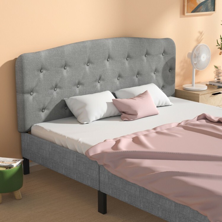 Full Size Button Tufted Headboard Upholstered Headboard With Adjustable Heights