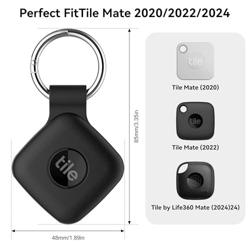 Silicone Case Compatible with Tile Mate 2024, 2 Pack Soft Scratch Black/Red