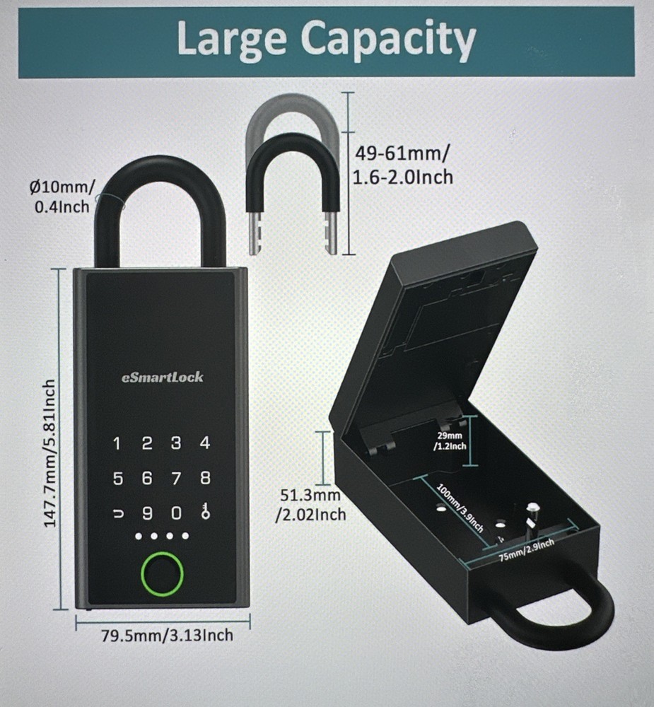 Smart Lock Box, Fingerprint, APP, Bluetooth