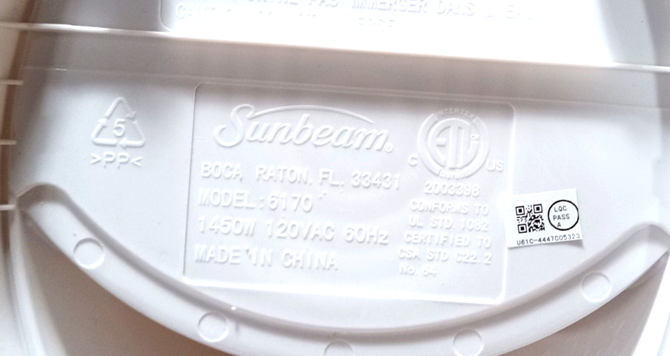 Sunbeam Hot Shot Hotshot Water Dispenser White Model 6170