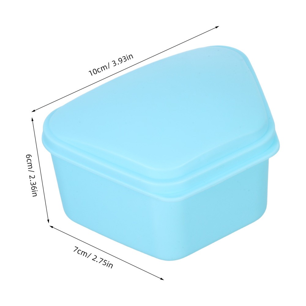 4 Pcs Retainer Travel Case Soaking Denture Soaker Container Leakproof