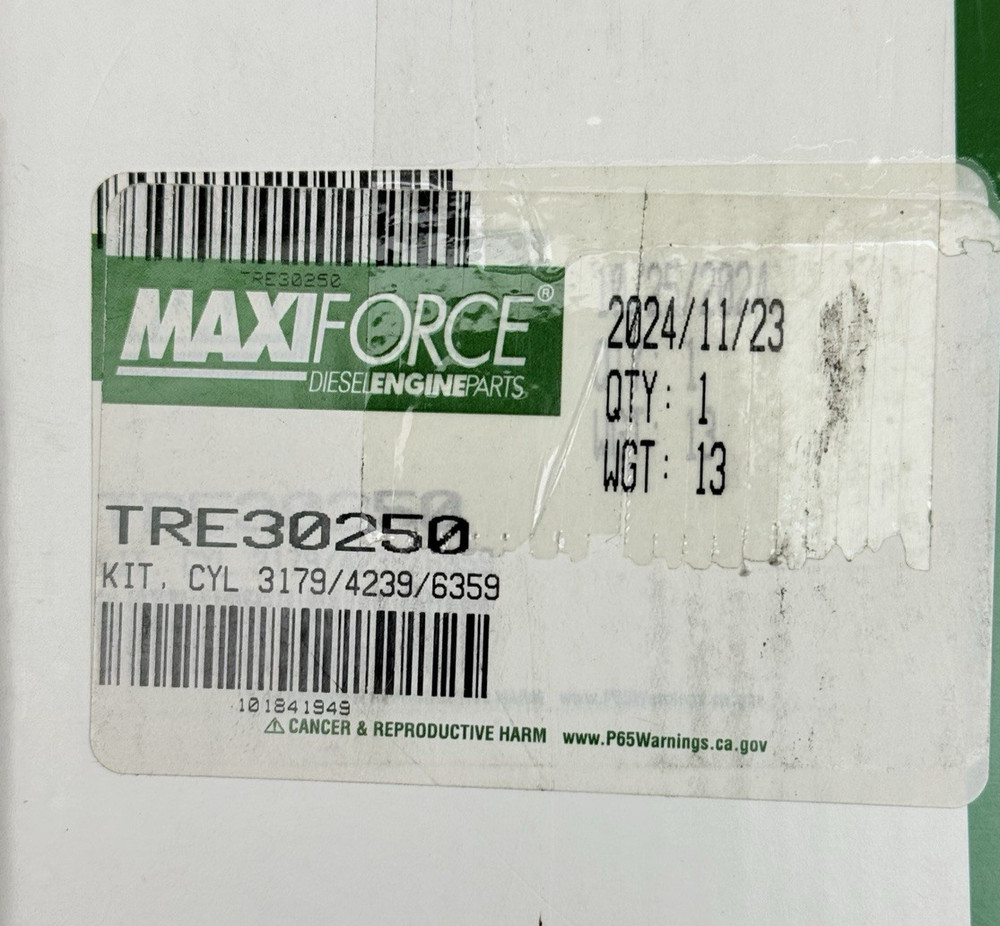 TRE30250 MAXIFORCE PISTON LINER KIT, MISSING PART