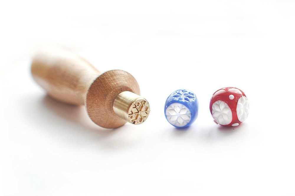 Lampwork Tool - Snowflake Stamp for Glass Beads Making