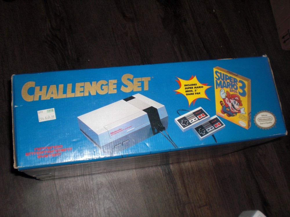 NES Nintendo Entertainment System Console Challenge Set CIB Box System w Foam