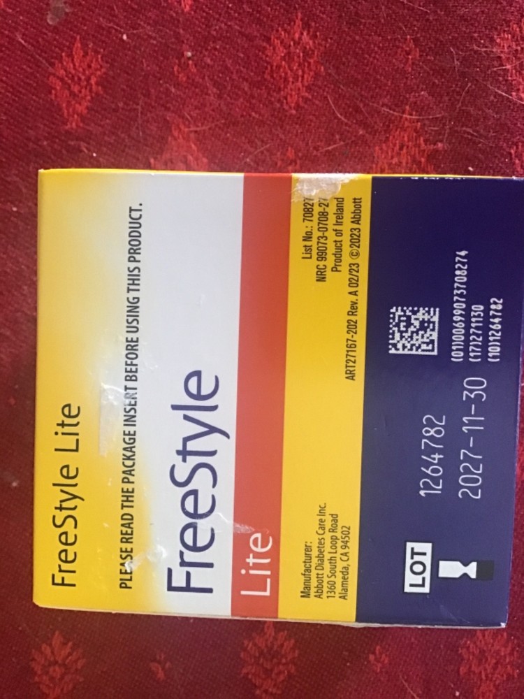 freestyle lite test strips 100 count