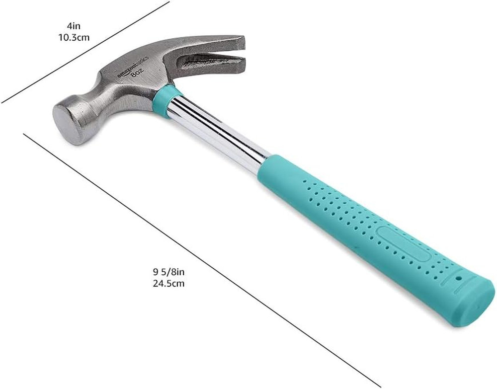 Amazon Basics 8 Oz Hammer, Turquoise