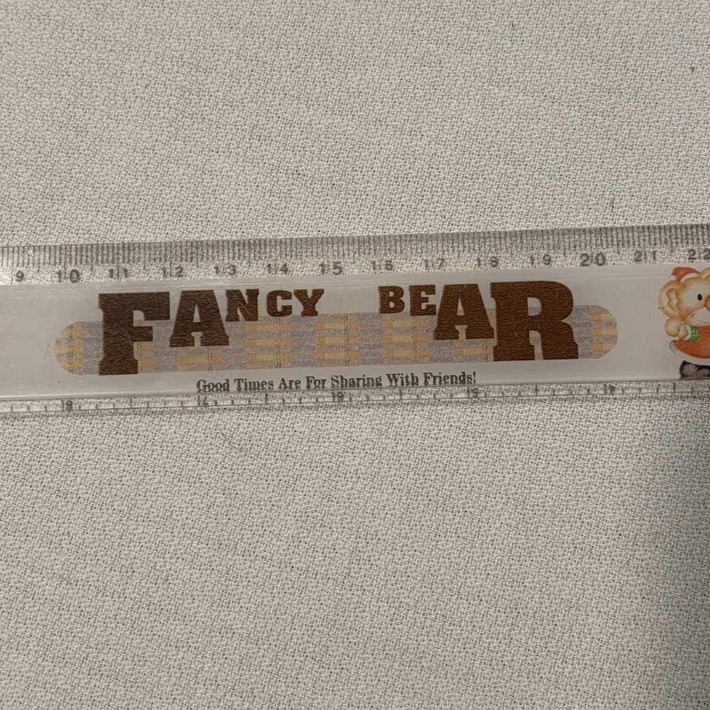 Vintage Fancy Bear Ruler