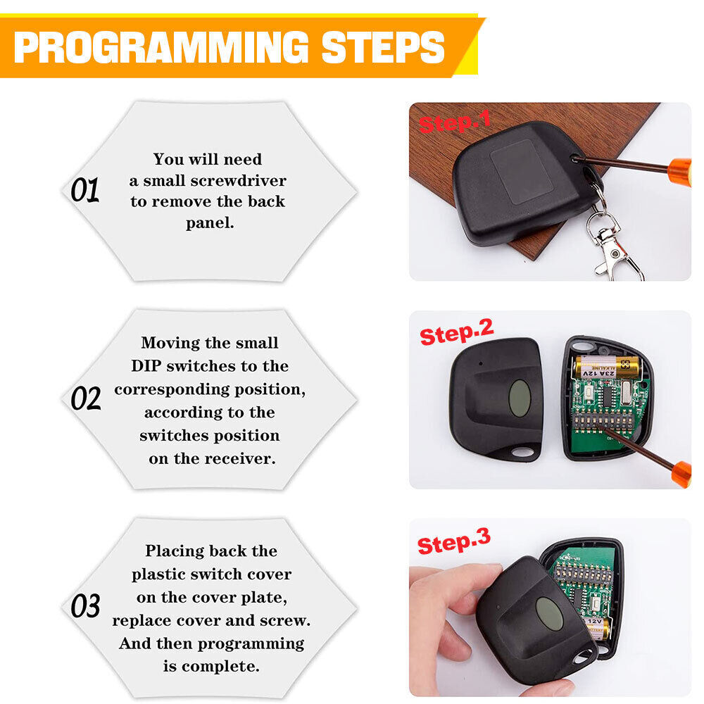 Garage Door Remote Transmitter 10 Dip 3089 Switch Mini Type for Linear MultiCode