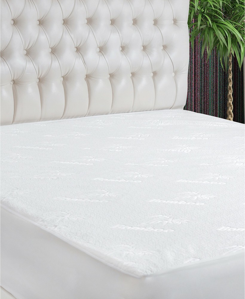 Swiss Comforts Bamboo Waterproof Hypoallergenic Mattress Protector QUEEN White