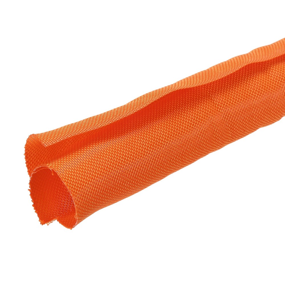Wire Split Braided Cable Management Sleeve, Orange (1 1/8" - 30 Feet)