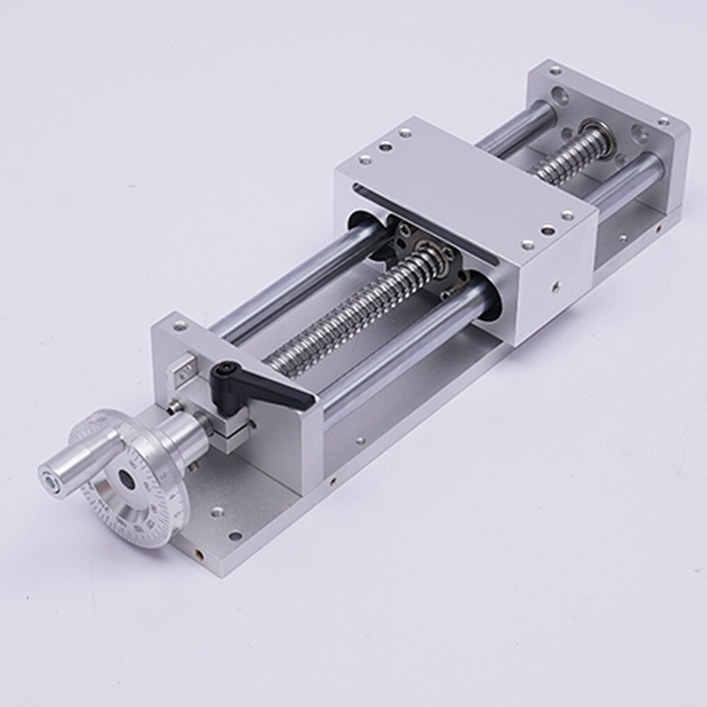 200MM Manual Cross Sliding Table Linear Rail Slide Stage Actuator Table CNC Mill