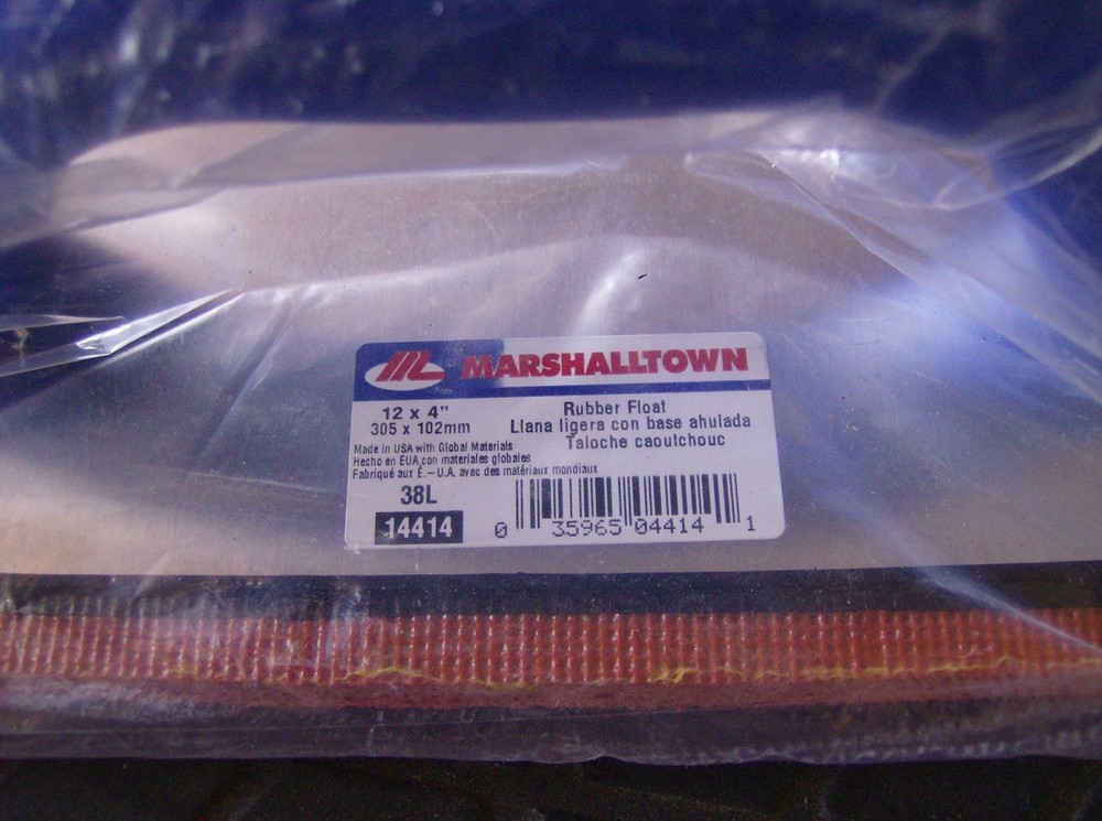 MARSHALLTOWN RUBBER FLOAT 12" X 4" 38L 14414