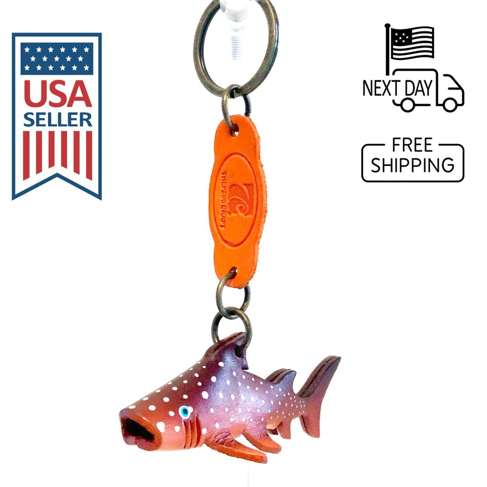 Whale shark Handmade Leather Keyring