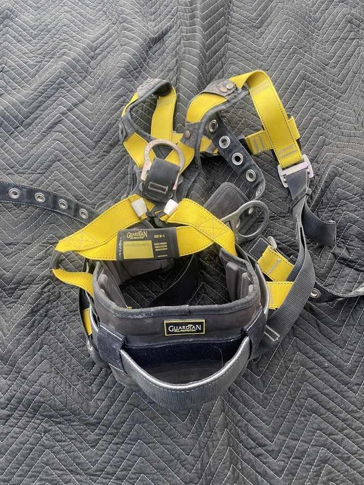 Guardian Fall Protection Construction Harness, Medium/Large 90930 Rev B W/ Belt