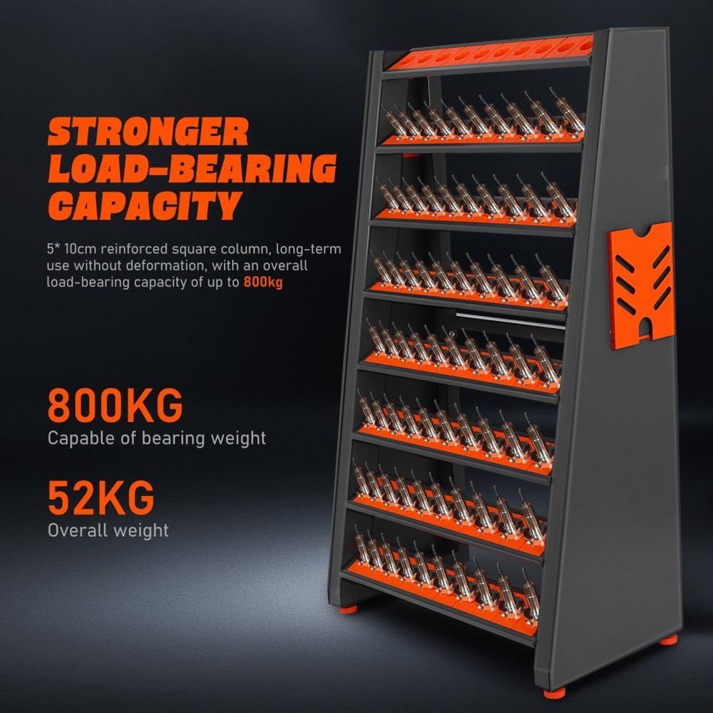 Tool Rack CNC Tool Holder Station Large Capacity CAT40 Tool Storage Organizer
