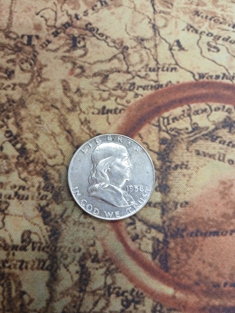 Silver 90% 1958 D Franklin Half Dollar TP-0635