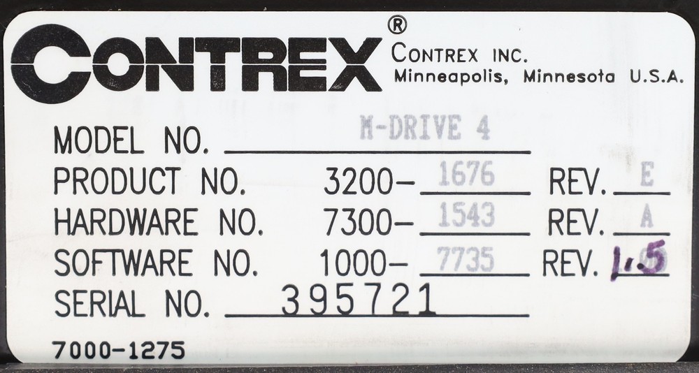 Contrex M-Drive-4 Digital DC Drive and Motion Controller Working W/ Manual