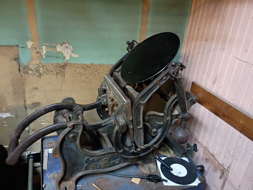 letterpress press 6x9 chase Daughaday improved model 2 printing press