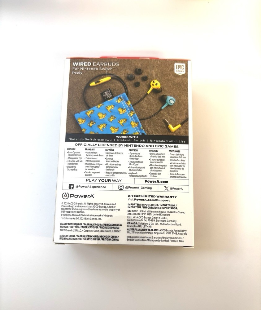 Fortnite Nintendo Switch Bundle Controller Case & Wired Earbuds PowerA NEW