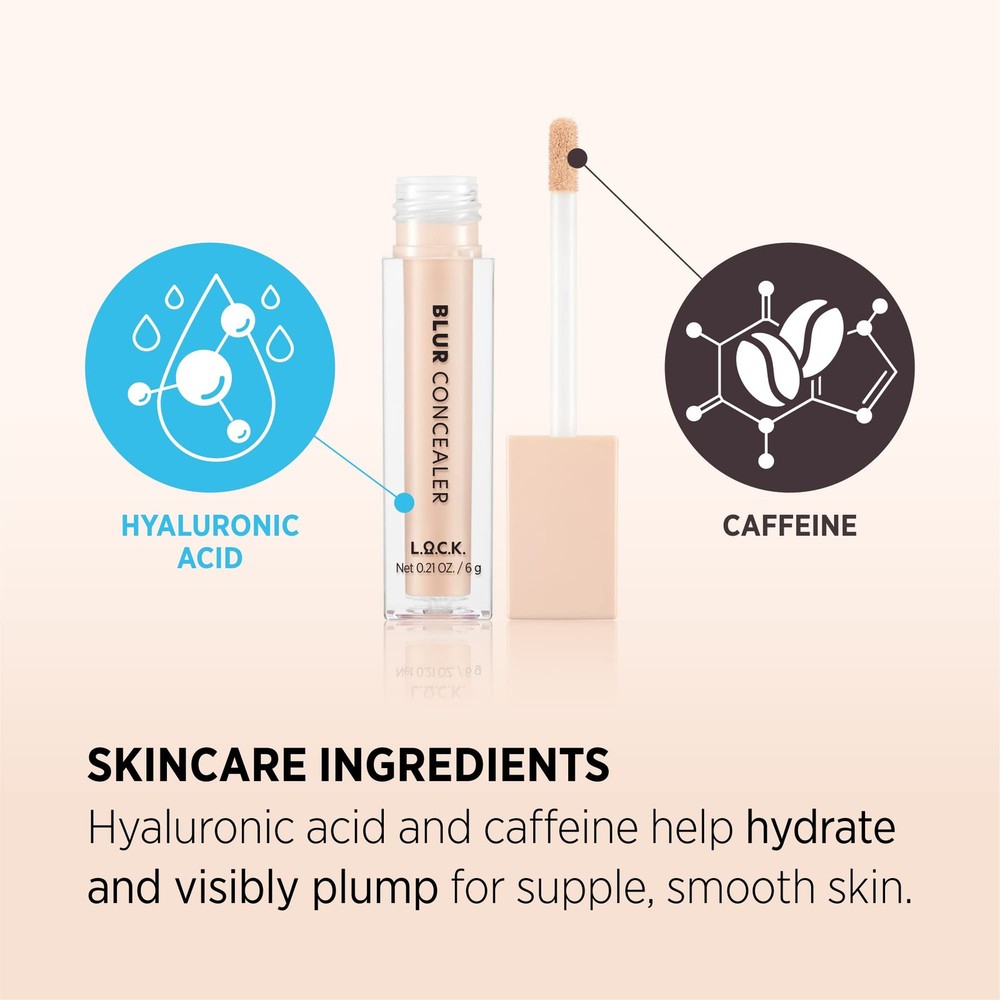 L.O.C.K. BLUR CONCEALER Medium to Full Coverage concealer, Hazelnut