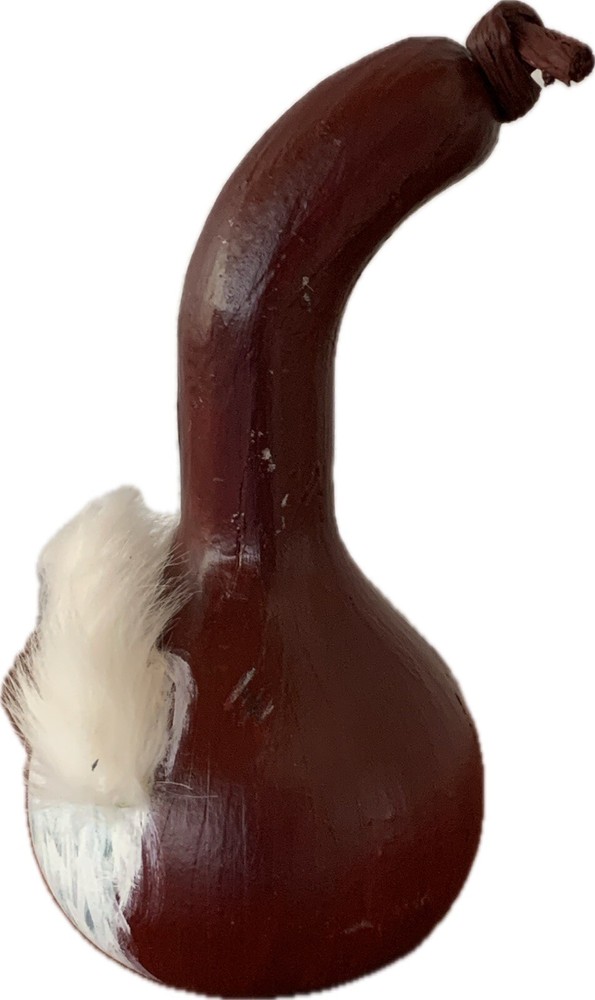 Hand Painted Santa Gourd 8.5” Signed Dated 2002