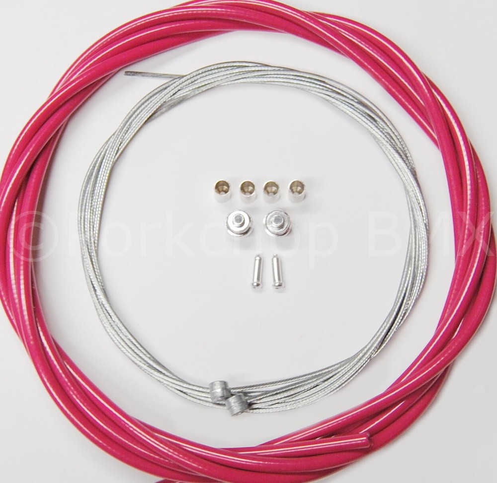 Basic Bicycle Brake Cable Kit for BMX/MTB - BERRY PINK
