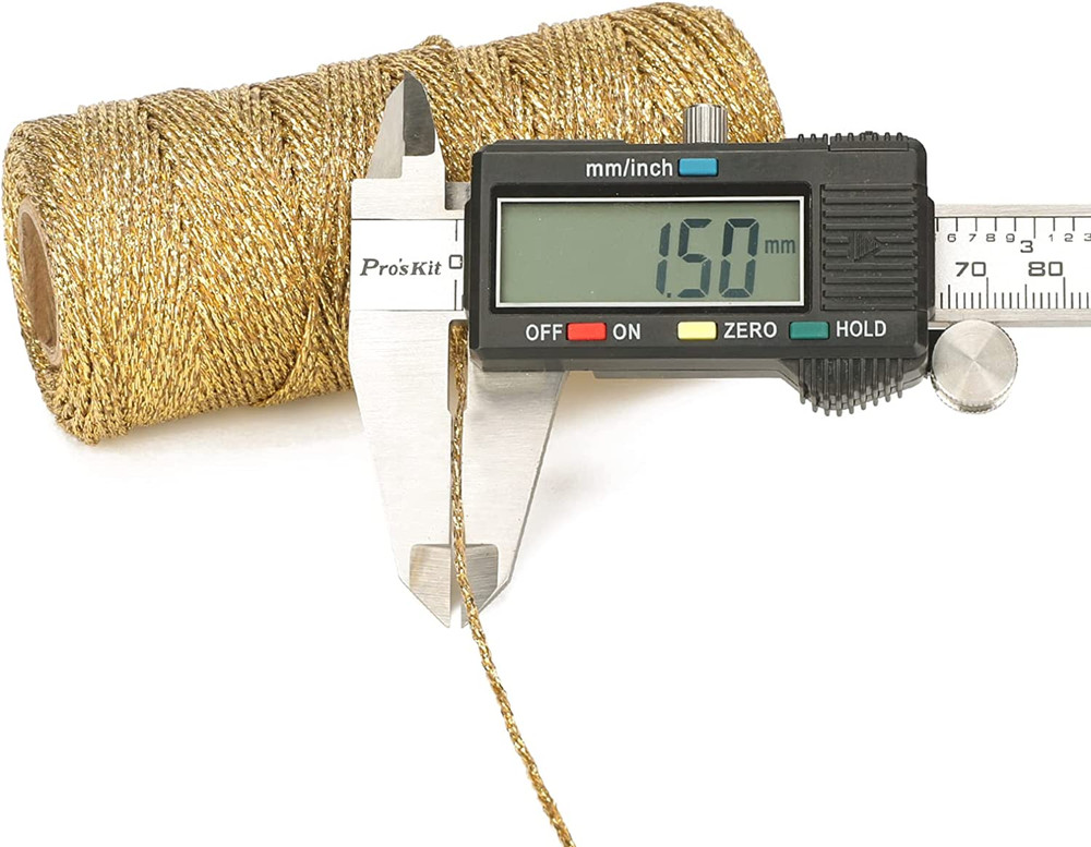 110Yards Decorative Metallic Bakers String Gold Wrapping Twine String Inelastic