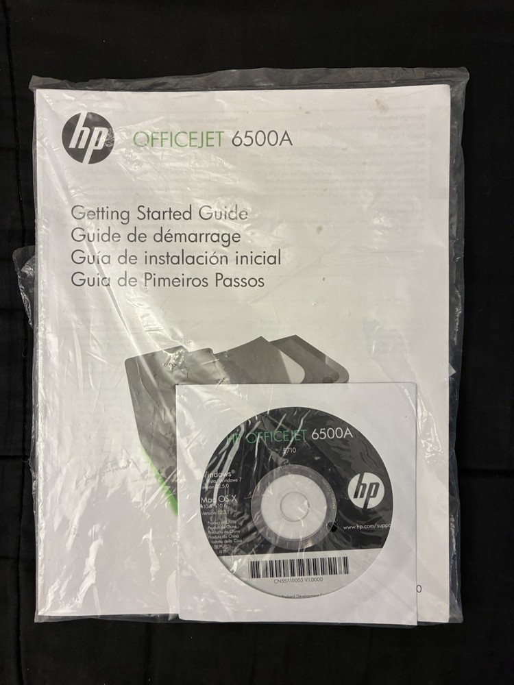 HP Officejet 6500A "Getting Started Guide" Instruction Manual w/disk Complete