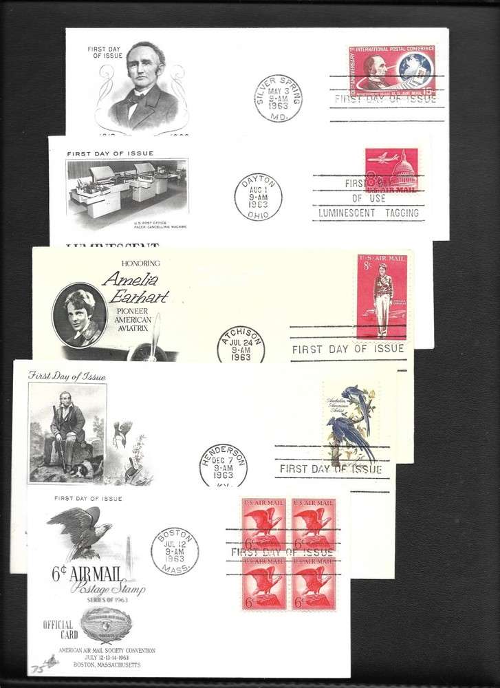 US FDC 1963 Year Set 20 First Day Covers All Cacheted All Unaddressed |