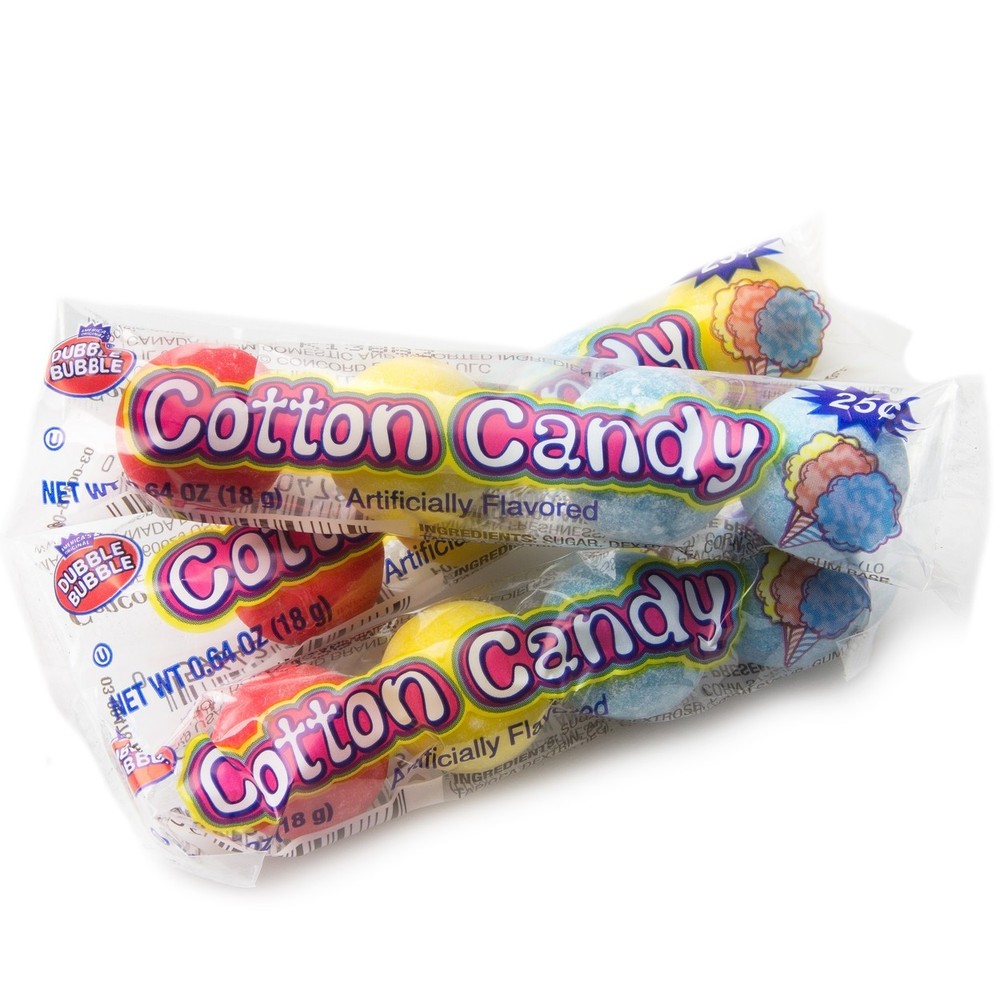 Dubble Bubble Cotton Candy Bubble Gum 4 Pcs. Per Sleeve (select quantity below)