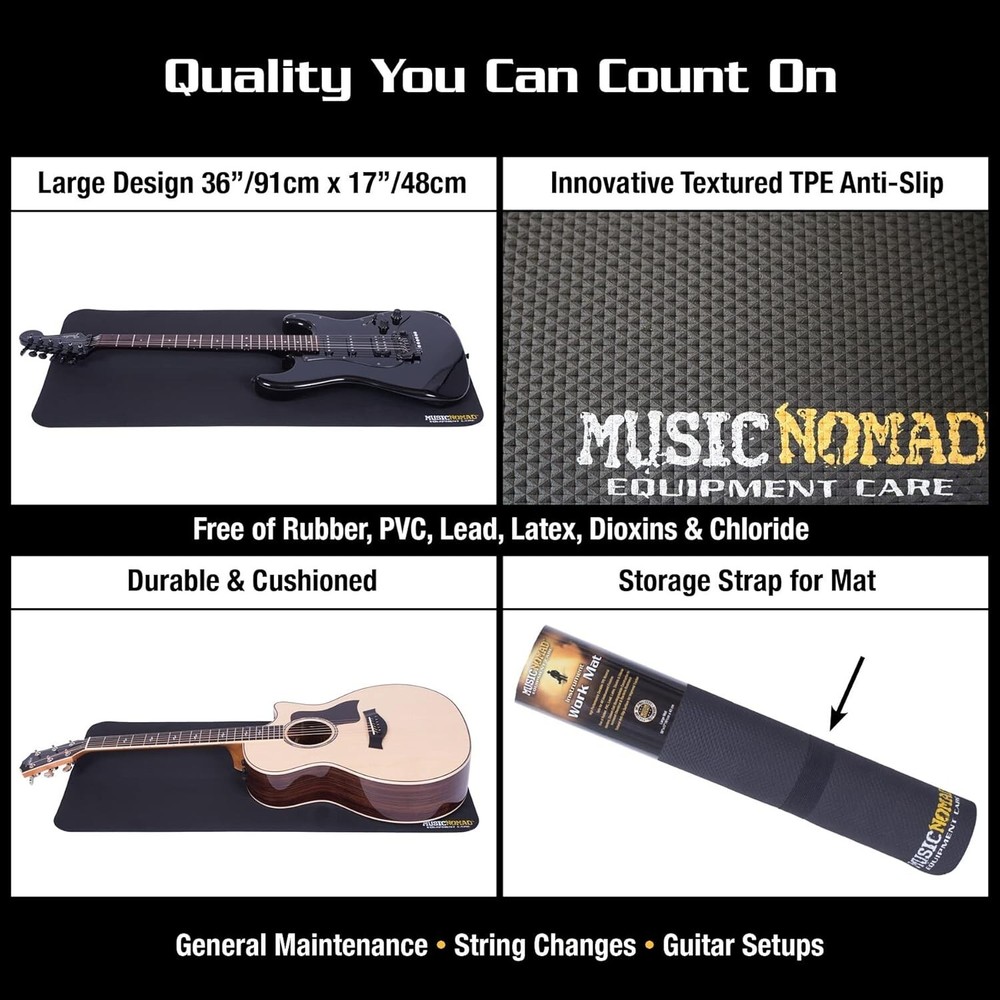Instrument Work Mat & Cradle Support for Guitar Bass Violin Stringed Tools