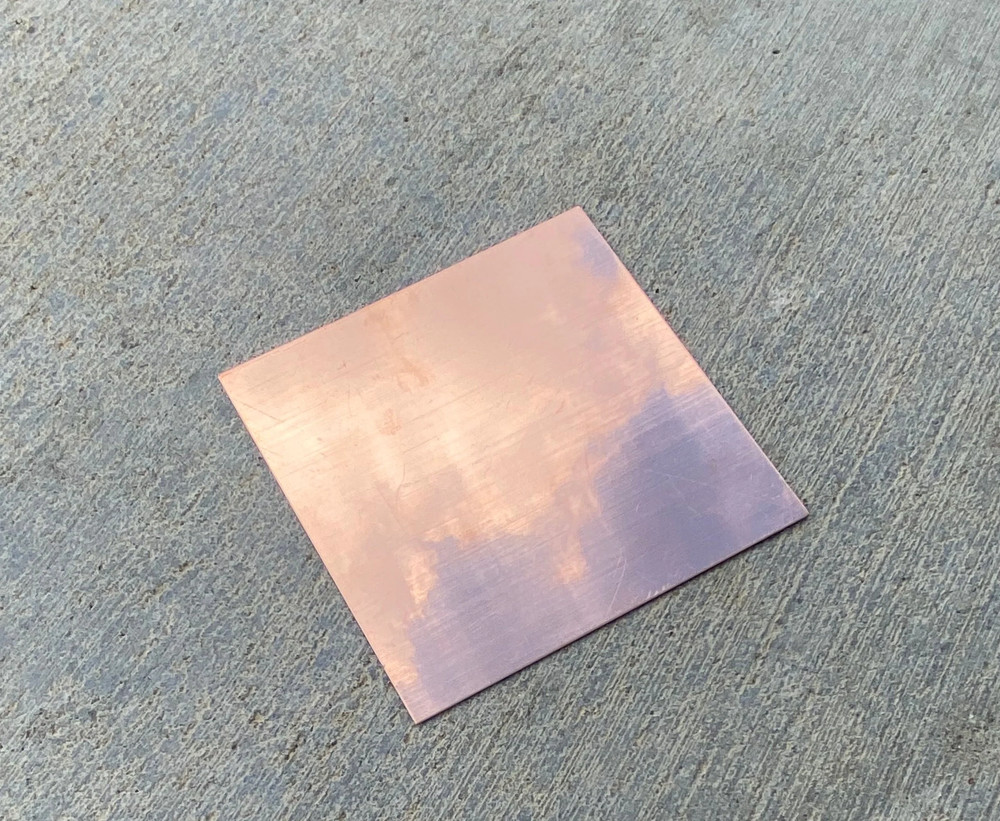 4" Square Copper Stamping Blanks (5 Pack)