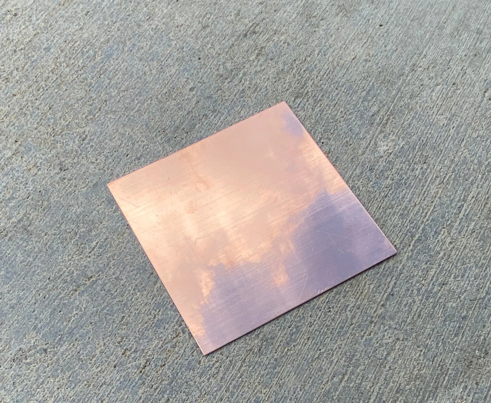 4" Square Copper Stamping Blanks (5 Pack)