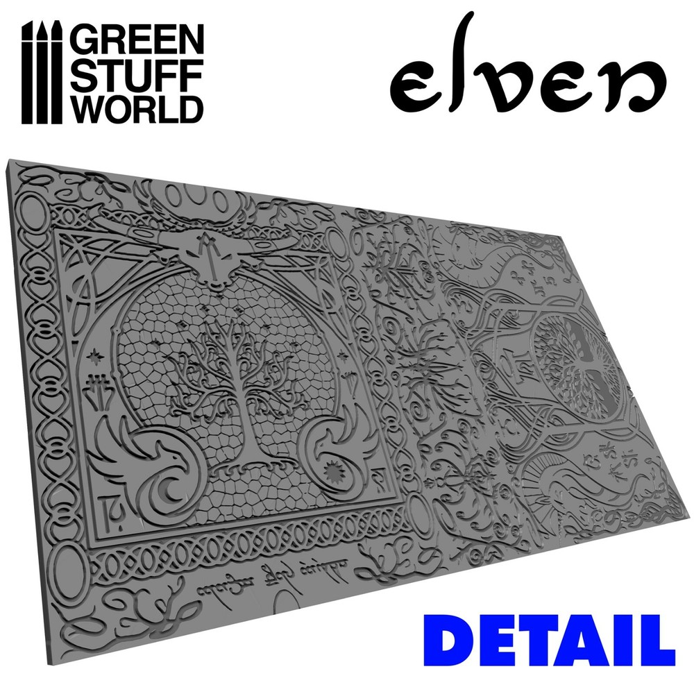 Rolling Pin - ELVEN Texture - Create your own Infinity, Warhammer bases 40k