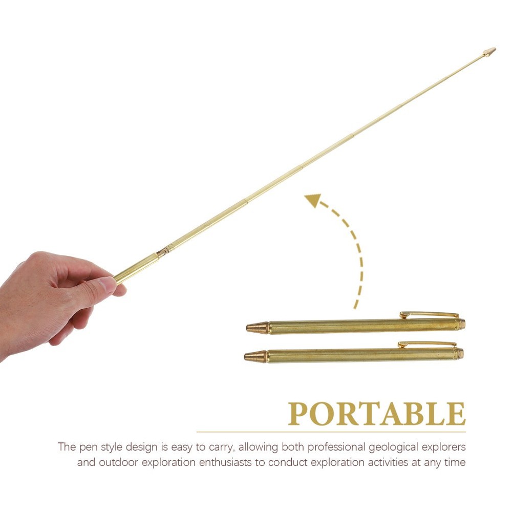 2 Pcs Water Divining Stick Tool Dowsing Rods Copper Detecting Kit