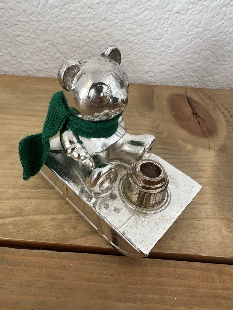 Wm. A. Rogers Silverplate Panda Light Candle Holder, original box.