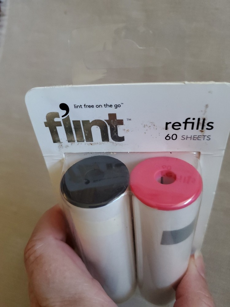 Flint Lint Roller Refills 2 Pack | Easy Peel / Extra Sticky | 60 Sheets