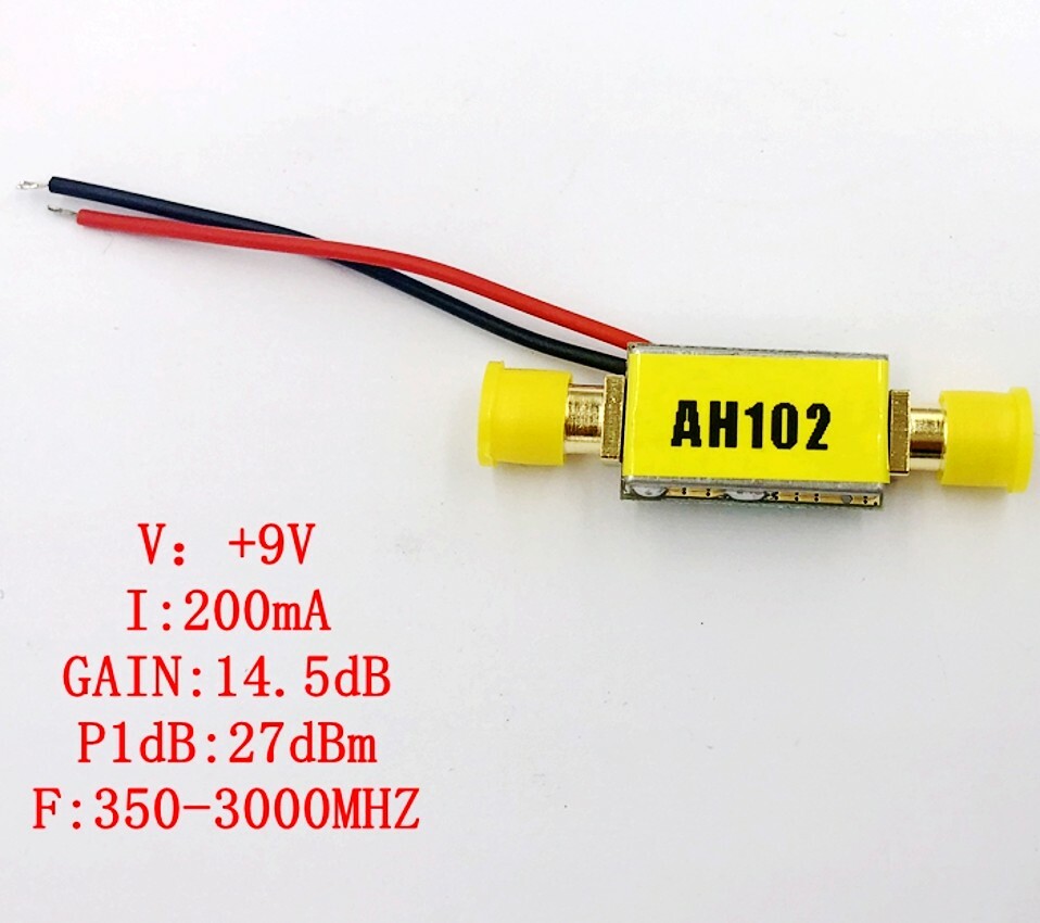 AH102 350-3000MHz Medium Power RF Amplifier Module Fixed Gain 13dB Single Supply